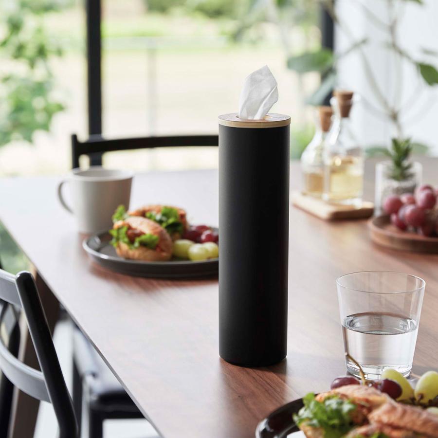 ティッシュケース 山崎実業 正規品 RIN リン ボトル型ティッシュケース S ティッシュカバー  ブラウン | 