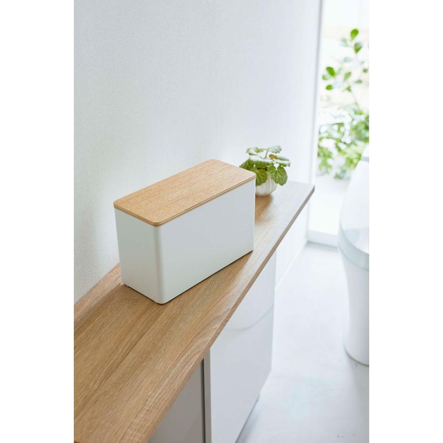 サニタリー収納 山崎実業 正規品 RIN リン 分別サニタリー収納ホルダー ナプキン サニタリーボックス  ナチュラル |  | 02