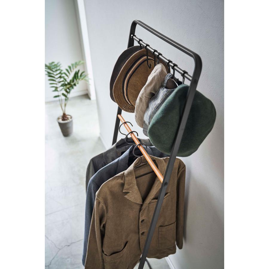コートハンガー 山崎実業 正規品 TOWER タワー 帽子収納フック付き コートハンガー コートフック コート掛け  ブラック | tower | 06