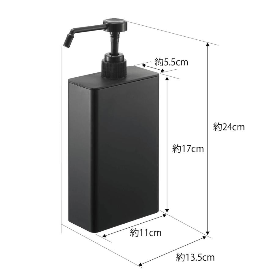 スプレーボトル 山崎実業 正規品 TOWER タワー アルコール除菌スプレーボトル スクエア スリム アルコールボトル 除菌スプレーボトル  ブラック | tower | 10