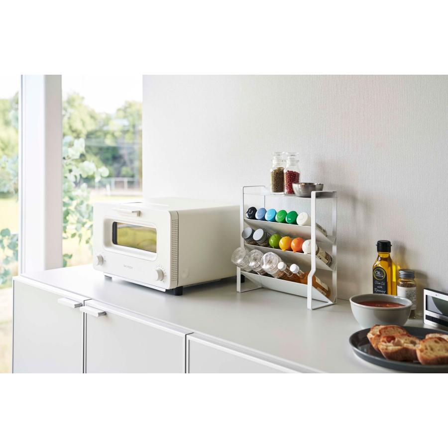 調味料ラック 山崎実業 正規品 TOWER タワー スリムスパイスラック4段 スパイスラック  ホワイト | tower | 02