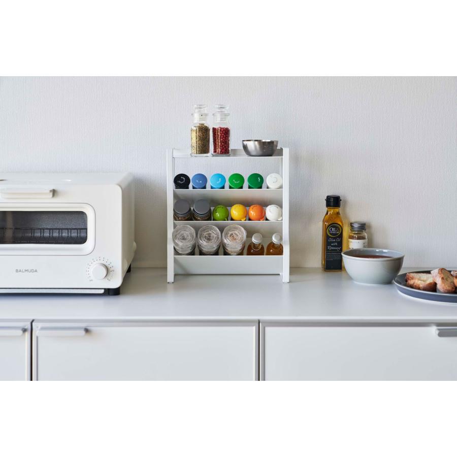 調味料ラック 山崎実業 正規品 TOWER タワー スリムスパイスラック4段 スパイスラック  ホワイト | tower | 06