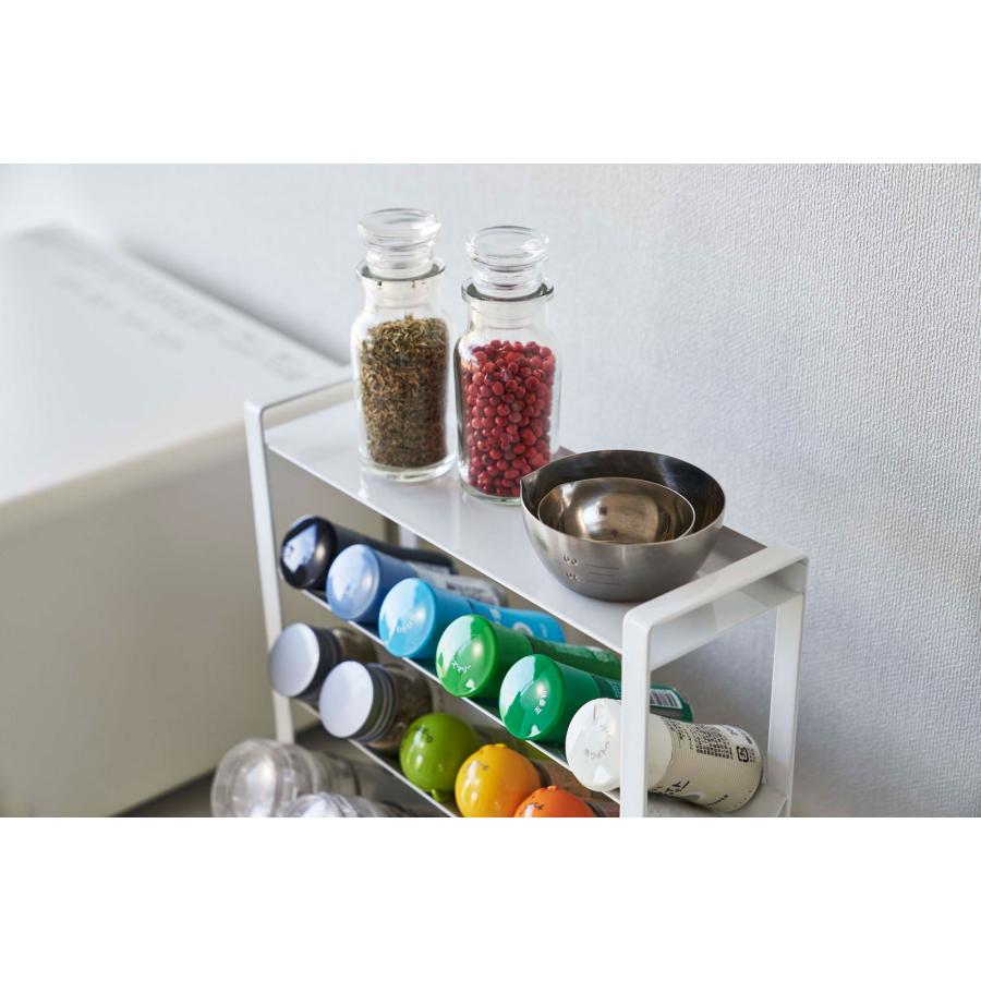 調味料ラック 山崎実業 正規品 TOWER タワー スリムスパイスラック4段 スパイスラック  ホワイト | tower | 09