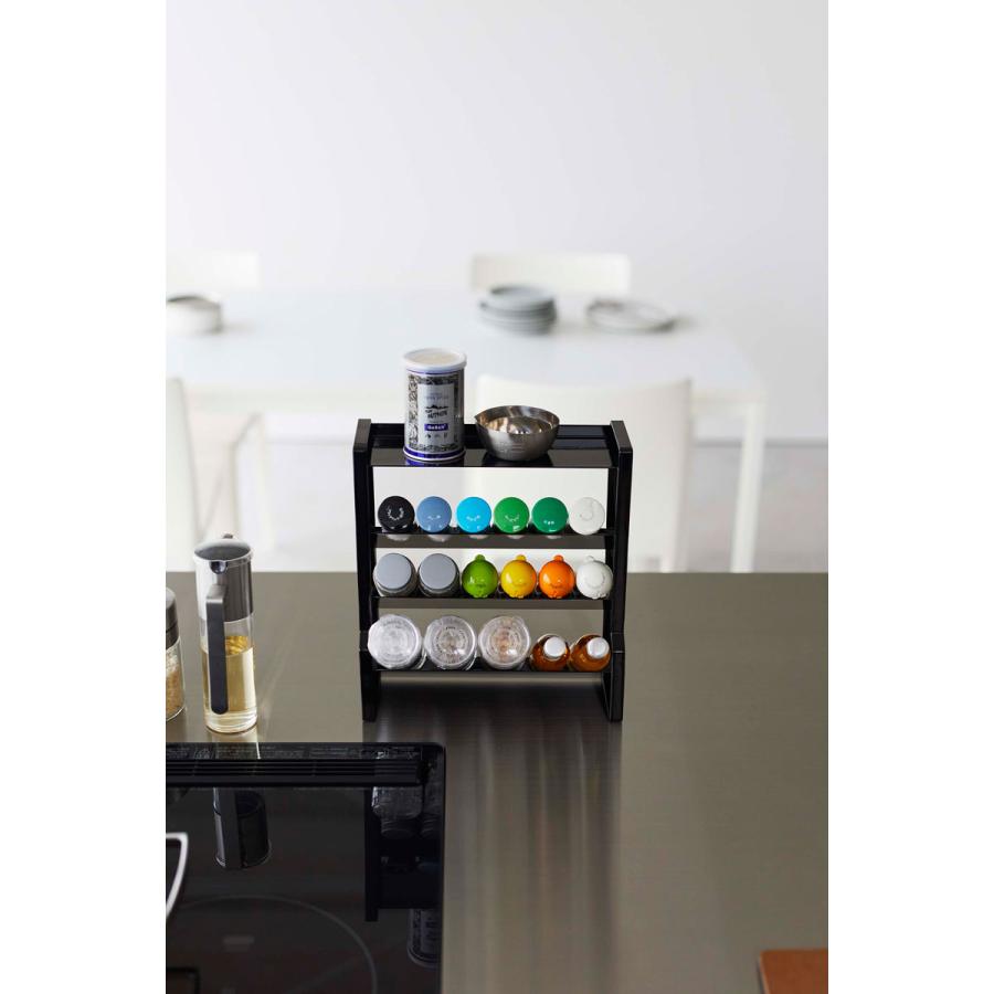 調味料ラック 山崎実業 正規品 TOWER タワー スリムスパイスラック4段 スパイスラック  ブラック | tower | 04