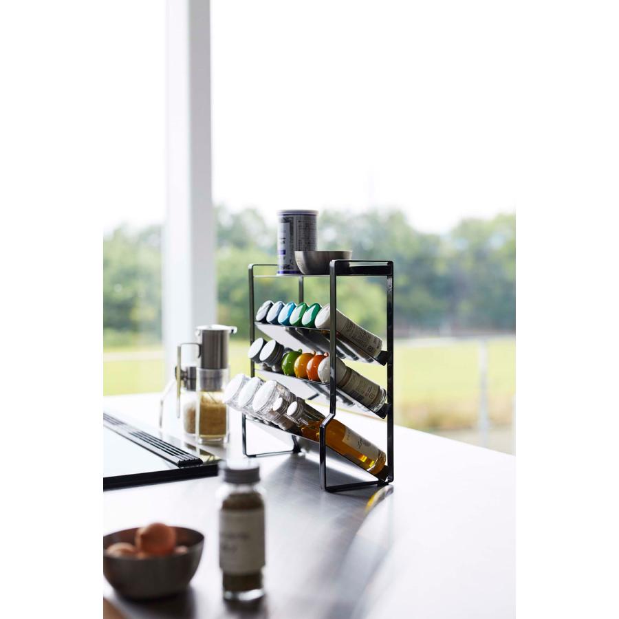 調味料ラック 山崎実業 正規品 TOWER タワー スリムスパイスラック4段 スパイスラック  ブラック | tower | 05