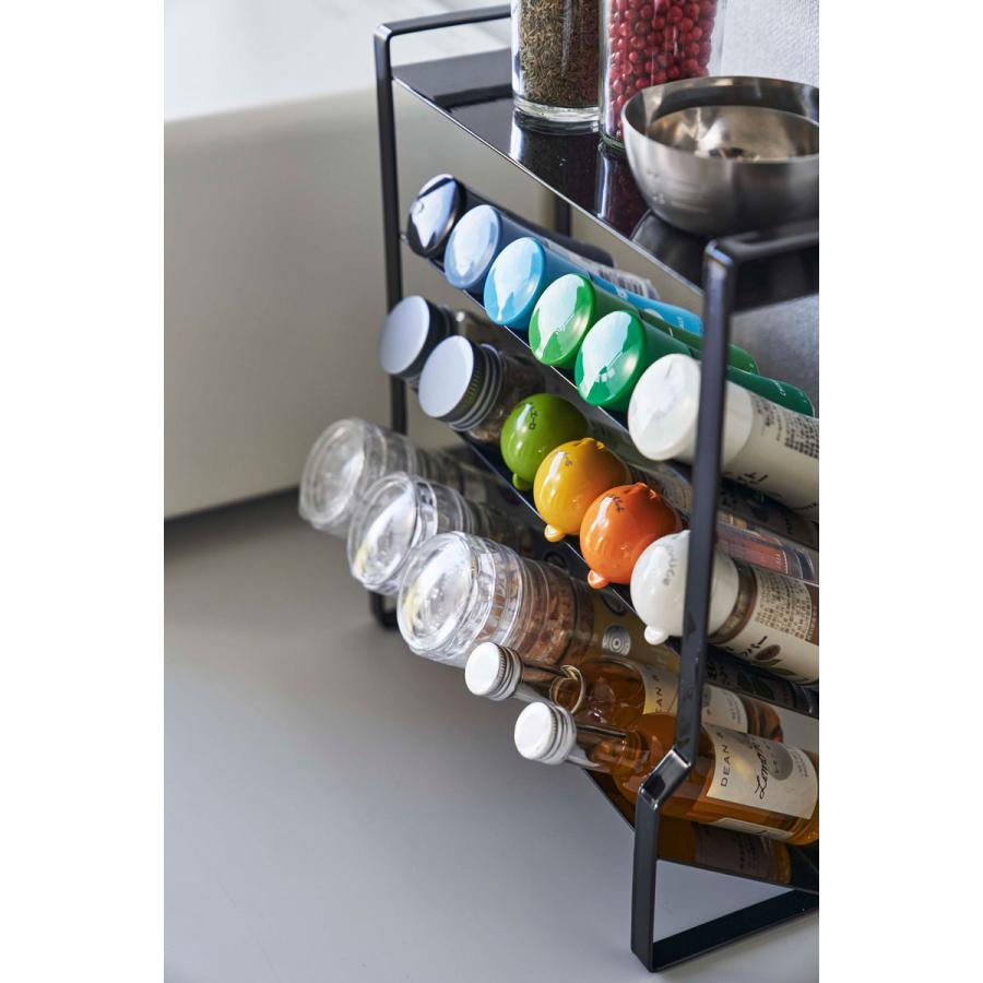 調味料ラック 山崎実業 正規品 TOWER タワー スリムスパイスラック4段 スパイスラック  ブラック | tower | 06