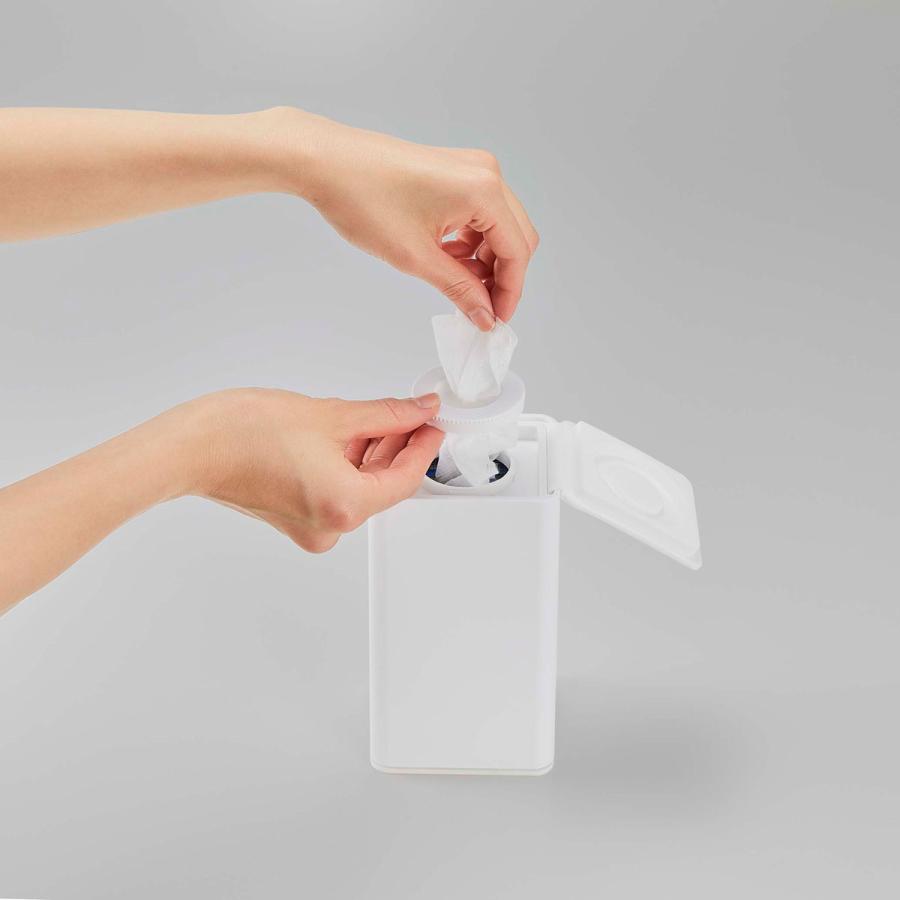 ウェットティッシュケース 山崎実業 正規品 TOWER タワー ロール型ウェットティッシュケース ウエットシートケース ロールウェットティッシュケース ホワイト | tower | 08