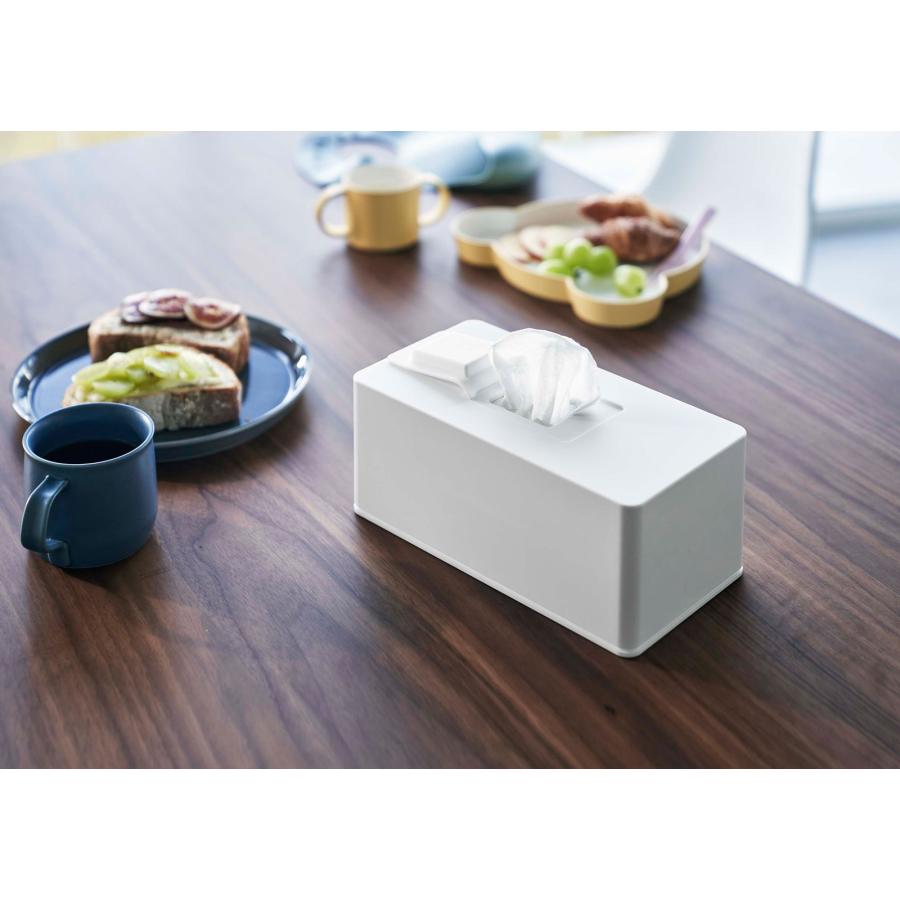 ウェットシートケース 山崎実業 正規品 TOWER タワー 住居用ウェットクリーナーシート＆おしり拭きケース ウェットティッシュケース  ホワイト | tower | 03