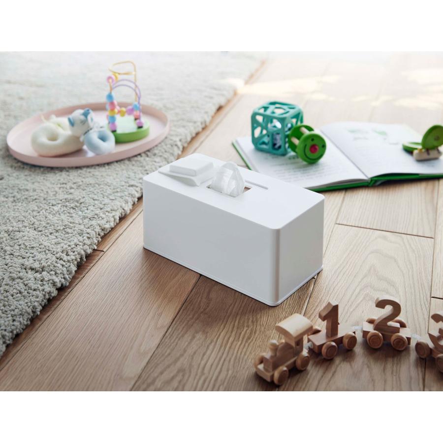 ウェットシートケース 山崎実業 正規品 TOWER タワー 住居用ウェットクリーナーシート＆おしり拭きケース ウェットティッシュケース  ホワイト | tower | 04