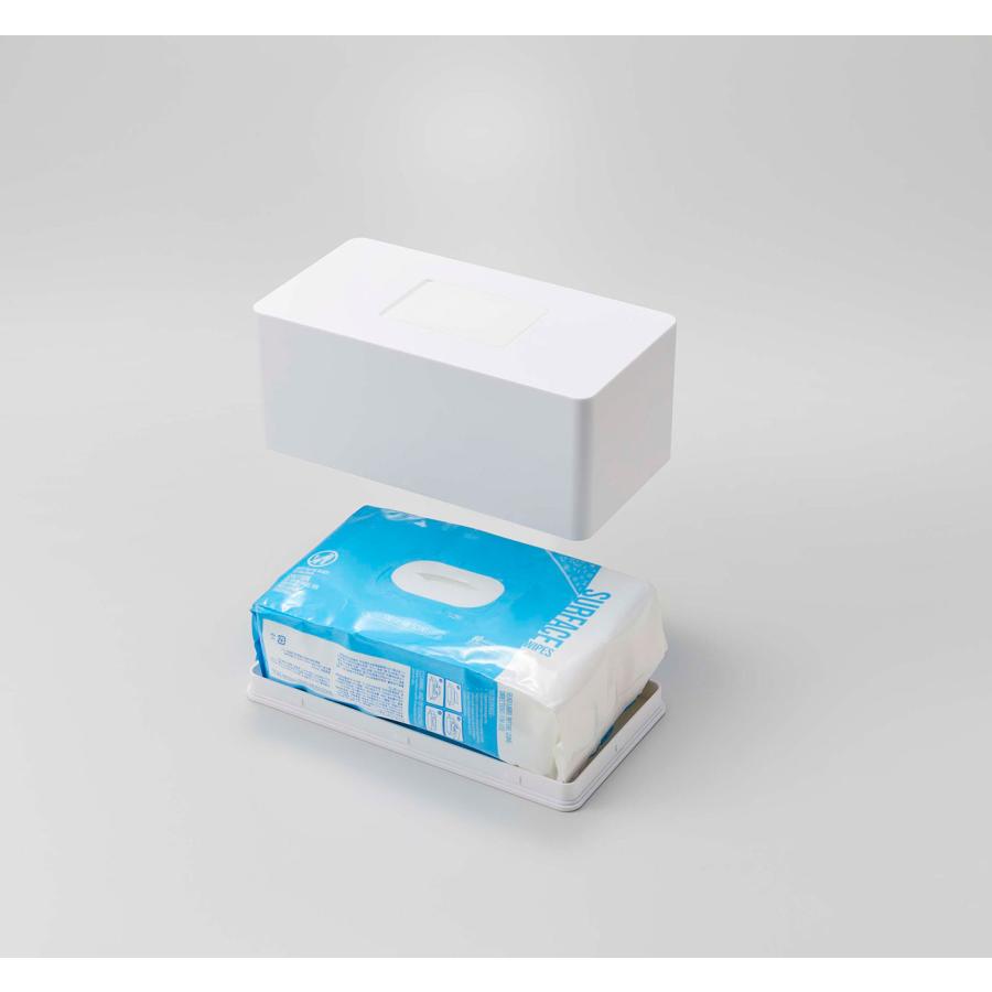 ウェットシートケース 山崎実業 正規品 TOWER タワー 住居用ウェットクリーナーシート＆おしり拭きケース ウェットティッシュケース  ホワイト | tower | 05