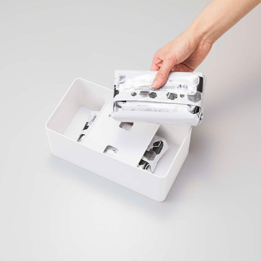 ウェットシートケース 山崎実業 正規品 TOWER タワー 住居用ウェットクリーナーシート＆おしり拭きケース ウェットティッシュケース  ホワイト | tower | 08