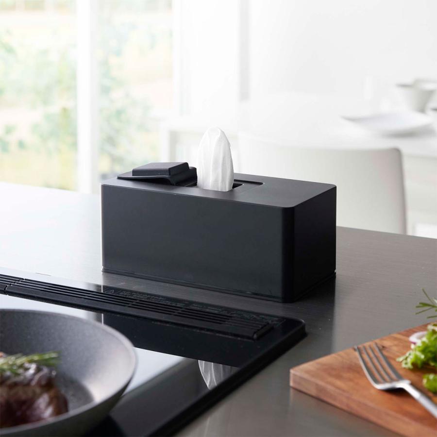 ウェットシートケース 山崎実業 正規品 TOWER タワー 住居用ウェットクリーナーシート＆おしり拭きケース ウェットティッシュケース  ブラック | tower