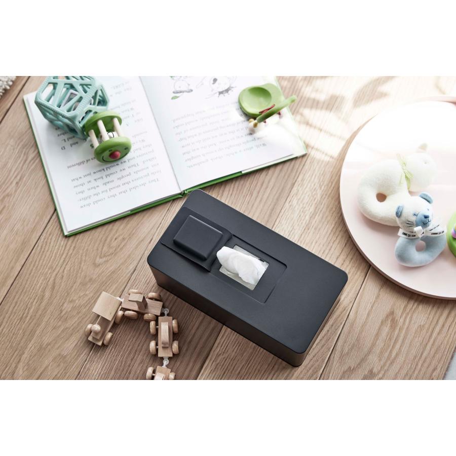 ウェットシートケース 山崎実業 正規品 TOWER タワー 住居用ウェットクリーナーシート＆おしり拭きケース ウェットティッシュケース  ブラック | tower | 04