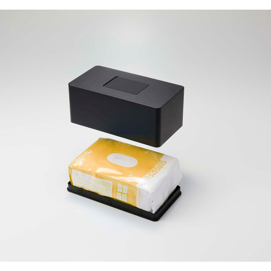 ウェットシートケース 山崎実業 正規品 TOWER タワー 住居用ウェットクリーナーシート＆おしり拭きケース ウェットティッシュケース  ブラック | tower | 05