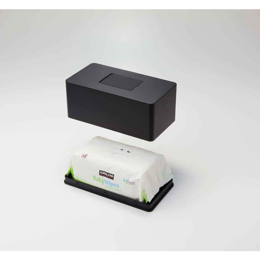ウェットシートケース 山崎実業 正規品 TOWER タワー 住居用ウェットクリーナーシート＆おしり拭きケース ウェットティッシュケース  ブラック | tower | 06