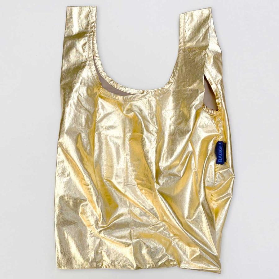 エコバッグ バグー 正規品 BAGGU バグゥ ベビーバグゥ メタリック 折りたたみ Baby Baggu Metallic ゴールド | BAGGU