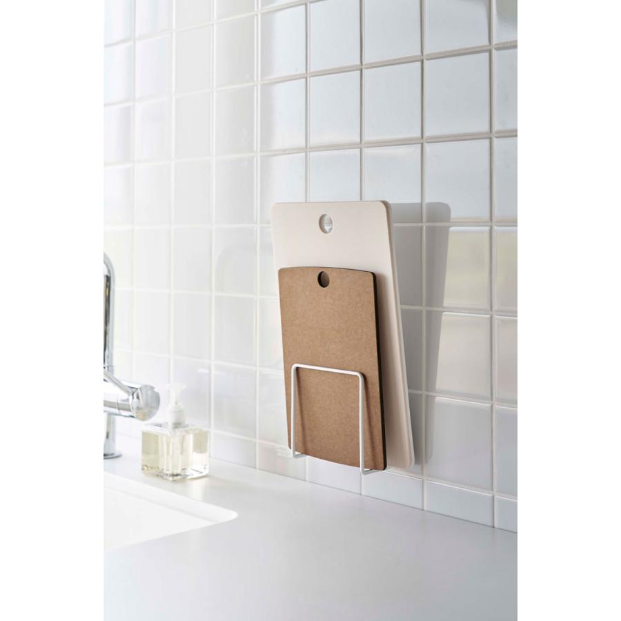 まな板スタンド 山崎実業 正規品 TOWER タワー フィルムフックまな板ホルダー まな板立て まな板収納  ホワイト | tower | 06