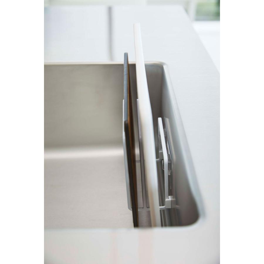 まな板スタンド 山崎実業 正規品 TOWER タワー フィルムフックまな板ホルダー まな板立て まな板収納  ホワイト | tower | 09