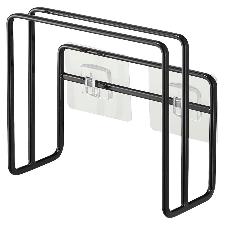 まな板スタンド 山崎実業 正規品 TOWER タワー フィルムフックまな板ホルダー まな板立て まな板収納  ブラック | tower | 01