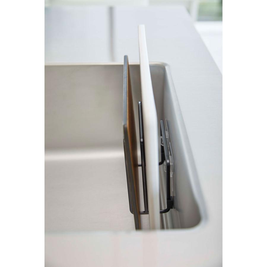 まな板スタンド 山崎実業 正規品 TOWER タワー フィルムフックまな板ホルダー まな板立て まな板収納  ブラック | tower | 09