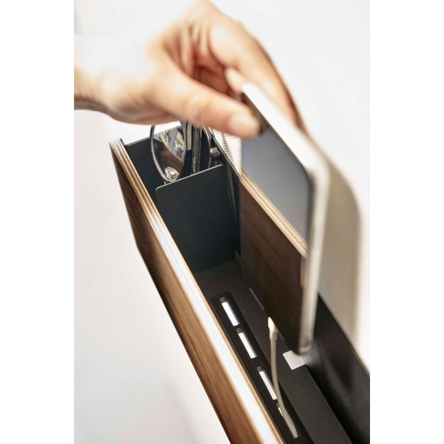 リモコンスタンド 山崎実業 正規品 RIN リン 石こうボード壁対応 タブレット＆リモコンホルダー リモコンラック リモコン収納  ブラウン |  | 05