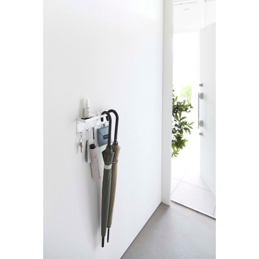 傘立て 山崎実業 正規品 TOWER タワー 石こうボード壁対応 トレー付きアンブレラホルダー 傘たて 傘スタンド  ホワイト | tower | 02