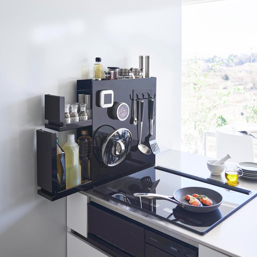 調味料ラック 山崎実業 正規品 tower タワー 隠せる調味料ラック 2段 スパイスラック  ブラック | tower