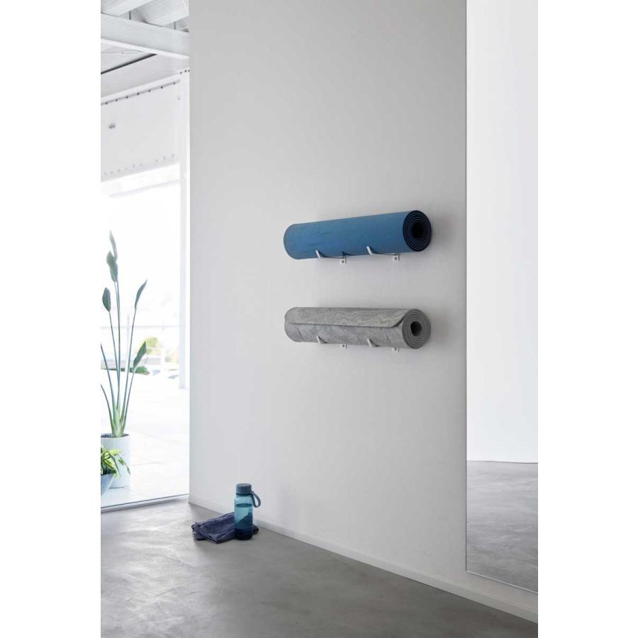 ヨガマットラック 山崎実業 正規品 tower タワー 石こうボード壁対応ウォールヨガマットハンガー ヨガマット収納 ヨガマットハンガー  ホワイト | tower | 04
