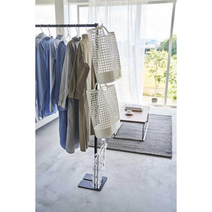 室内干し 山崎実業 正規品 tower タワー 折り畳み室内物干し 室内物干し  ブラック | tower | 07