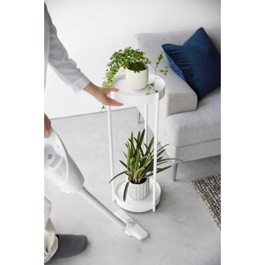 プランタースタンド 山崎実業 正規品 tower タワー キャスター付きプランタースタンド 2段 フラワースタンド ガーデンラック  ホワイト | tower | 06