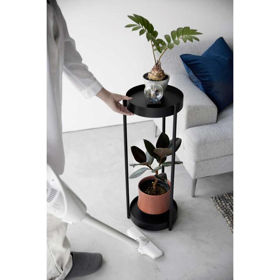 プランタースタンド 山崎実業 正規品 tower タワー キャスター付きプランタースタンド 2段 フラワースタンド ガーデンラック  ブラック | tower | 06