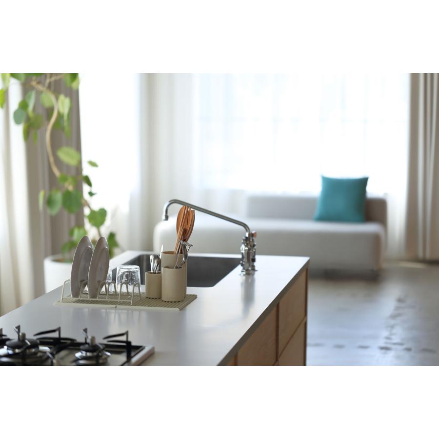 水切りマット 正規品 ideaco イデアコ スカルプチャー マット ディー 水切りラック シンク上 Sculpture Mat D サンドホワイト |  | 01