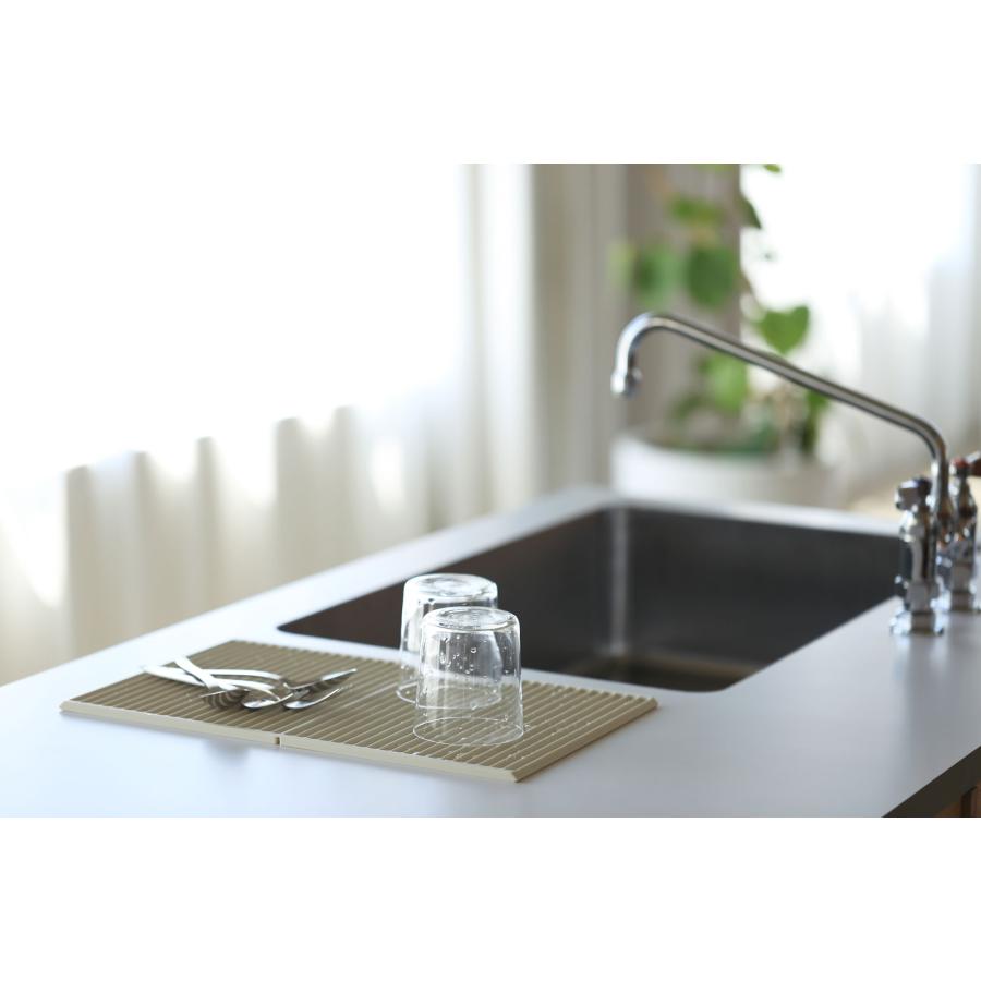 水切りマット 正規品 ideaco イデアコ スカルプチャー マット ディー 水切りラック シンク上 Sculpture Mat D サンドホワイト |  | 02