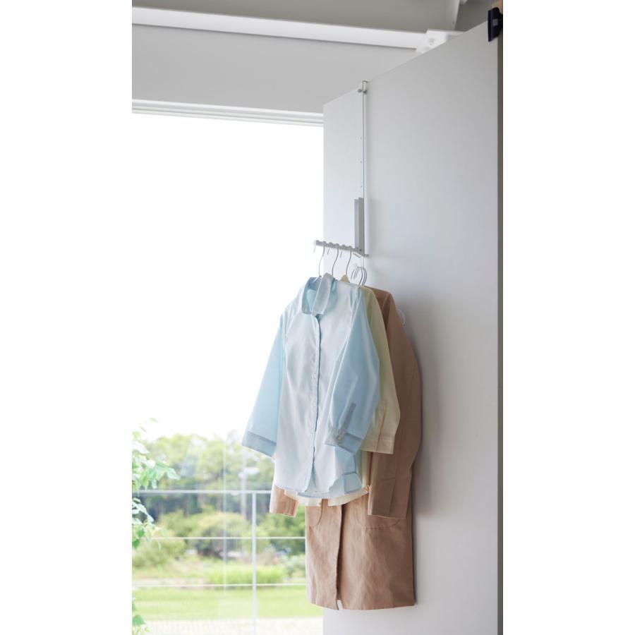 衣類スチーマーハンガーラック 山崎実業 正規品 tower タワー 使わない時は折り畳める衣類スチーマー用ドアハンガー 衣類スチーマーアイロン台  ホワイト | tower | 02