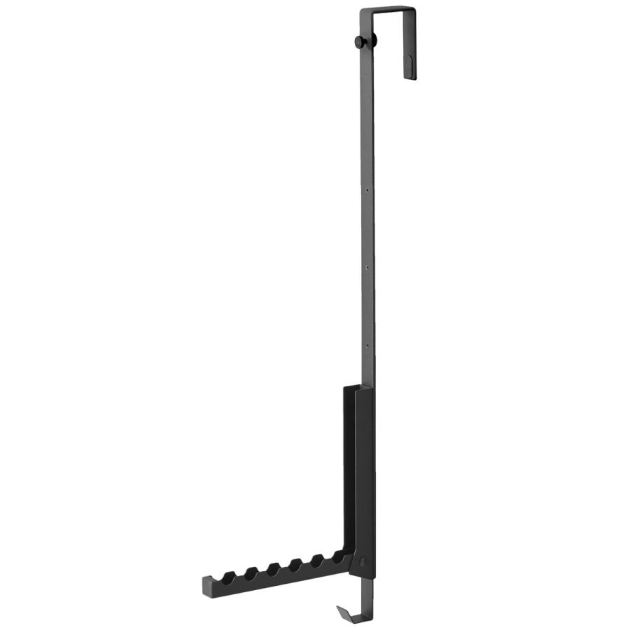 衣類スチーマーハンガーラック 山崎実業 正規品 tower タワー 使わない時は折り畳める衣類スチーマー用ドアハンガー 衣類スチーマーアイロン台  ブラック | tower | 01