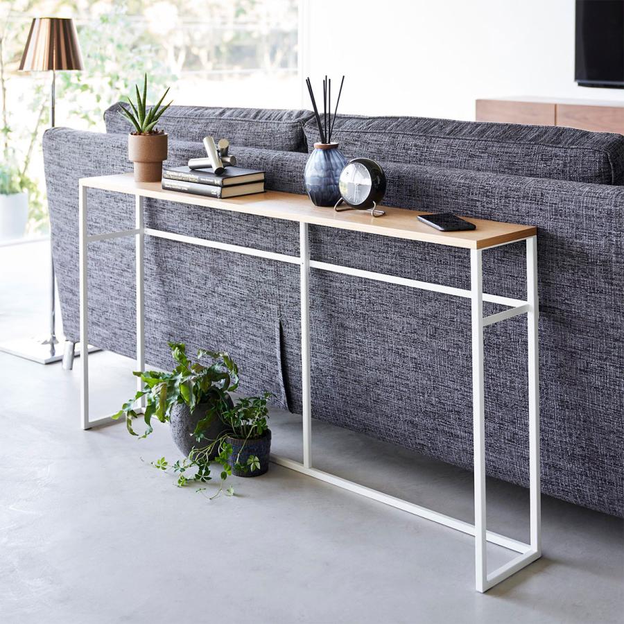 コンソールテーブル 山崎実業 正規品 tower タワー ソファー裏コンソールテーブル ディスプレイテーブル 飾り棚  ホワイト | tower