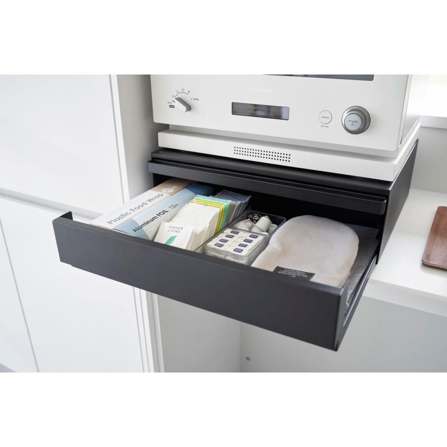 調味料ラック 山崎実業 正規品 tower タワー 2way ツーウェイ キッチン家電下引き出し＆スライドテーブル スパイスラック  ブラック | tower | 07