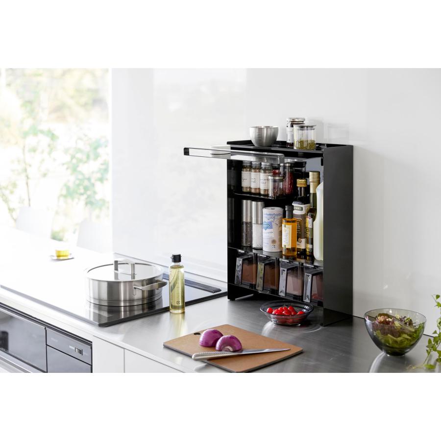 tower 調味料ラック 山崎実業 正規品 タワー 前が開く 隠せる調味料