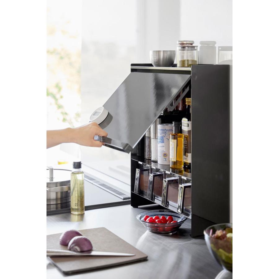 tower 調味料ラック 山崎実業 正規品 タワー 前が開く 隠せる調味料