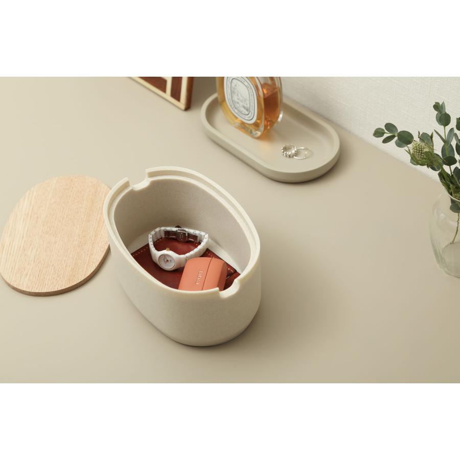 小物入れ 正規品 ideaco イデアコ オーバルボックス Sサイズ ロータイプ（低） 収納ボックス 収納ケース Oval Box S-Low ストーンサンドグレー |  | 02