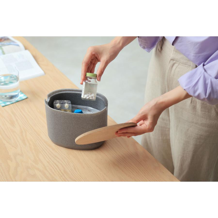 小物入れ 正規品 ideaco イデアコ オーバルボックス Sサイズ ハイタイプ（高） 収納ボックス 収納ケース Oval Box S-High ストーンサンドホワイト |  | 03