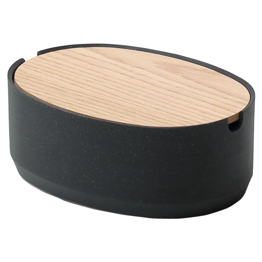 小物入れ 正規品 ideaco イデアコ オーバルボックス Mサイズ ロータイプ（低） 収納ボックス 収納ケース Oval Box M-Low ストーンサンドブラック | 