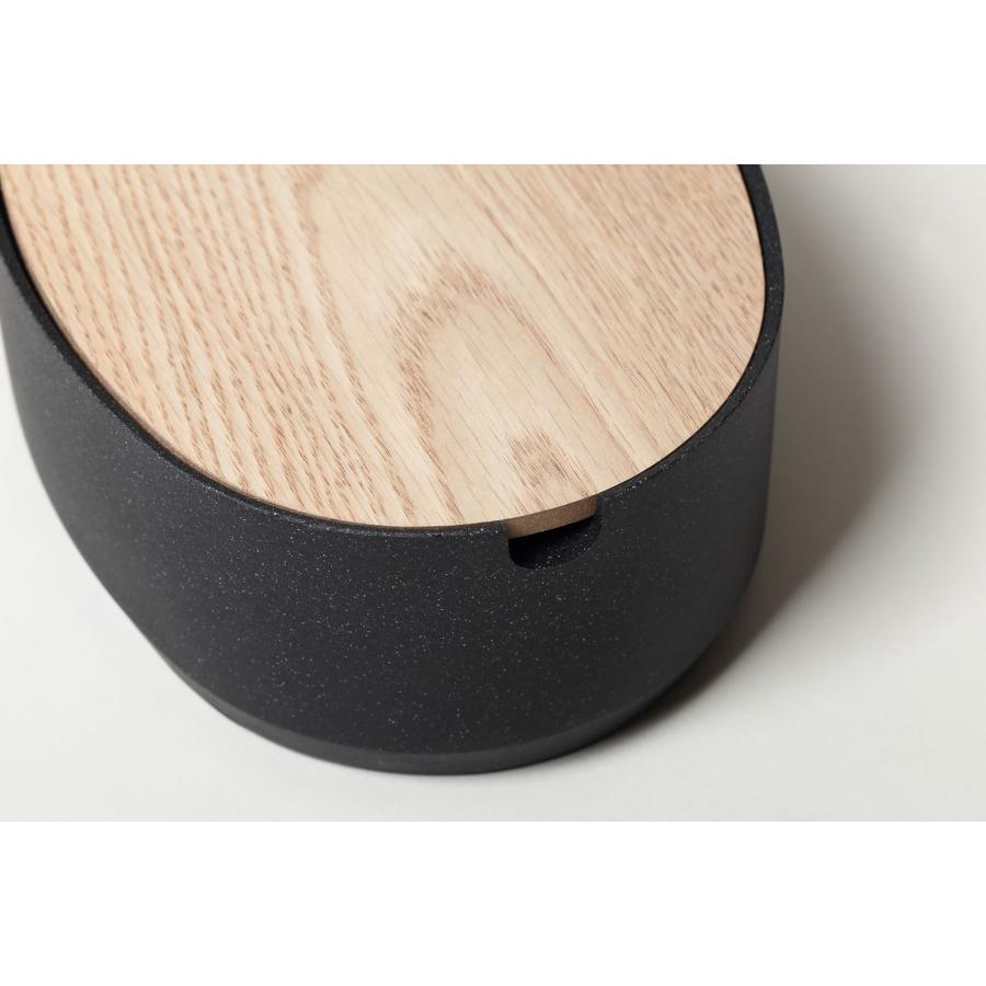 小物入れ 正規品 ideaco イデアコ オーバルボックス Mサイズ ロータイプ（低） 収納ボックス 収納ケース Oval Box M-Low ストーンサンドブラック |  | 07