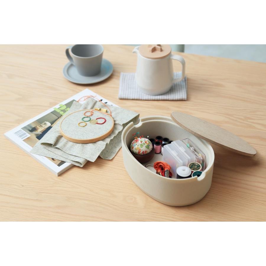 小物入れ 正規品 ideaco イデアコ オーバルボックス Mサイズ ロータイプ（低） 収納ボックス 収納ケース Oval Box M-Low ストーンサンドグレー |  | 04