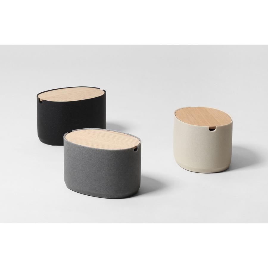 小物入れ 正規品 ideaco イデアコ オーバルボックス Mサイズ ハイタイプ（高） 収納ボックス 収納ケース Oval Box M-High ストーンサンドブラック |  | 01