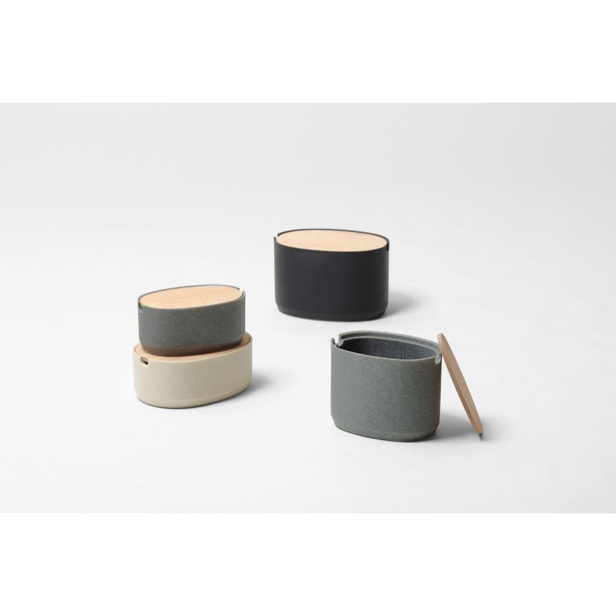 小物入れ 正規品 ideaco イデアコ オーバルボックス Mサイズ ハイタイプ（高） 収納ボックス 収納ケース Oval Box M-High ストーンサンドブラック |  | 07