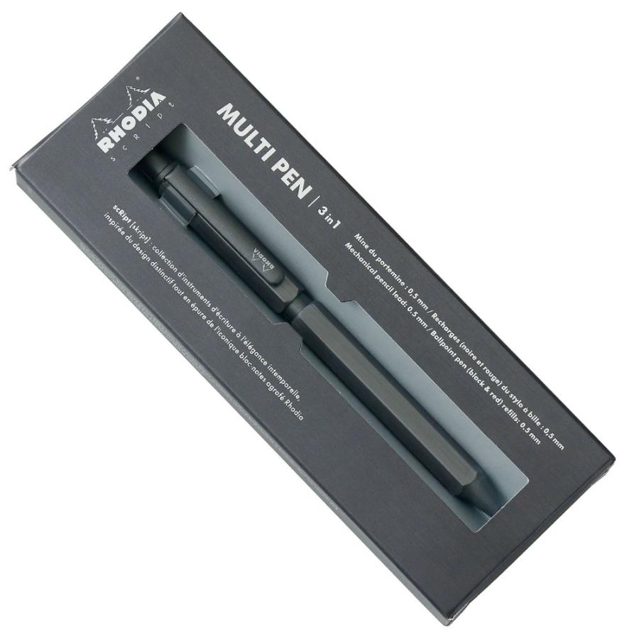 マルチペン RHODIA ロディア マルチペン 3 in 1 リミテッドカラー 第3弾 シャーペン ボールペン 0.5mm MULTI PEN 3 in 1 Limited 2024 チタニウム | RHODIA | 01