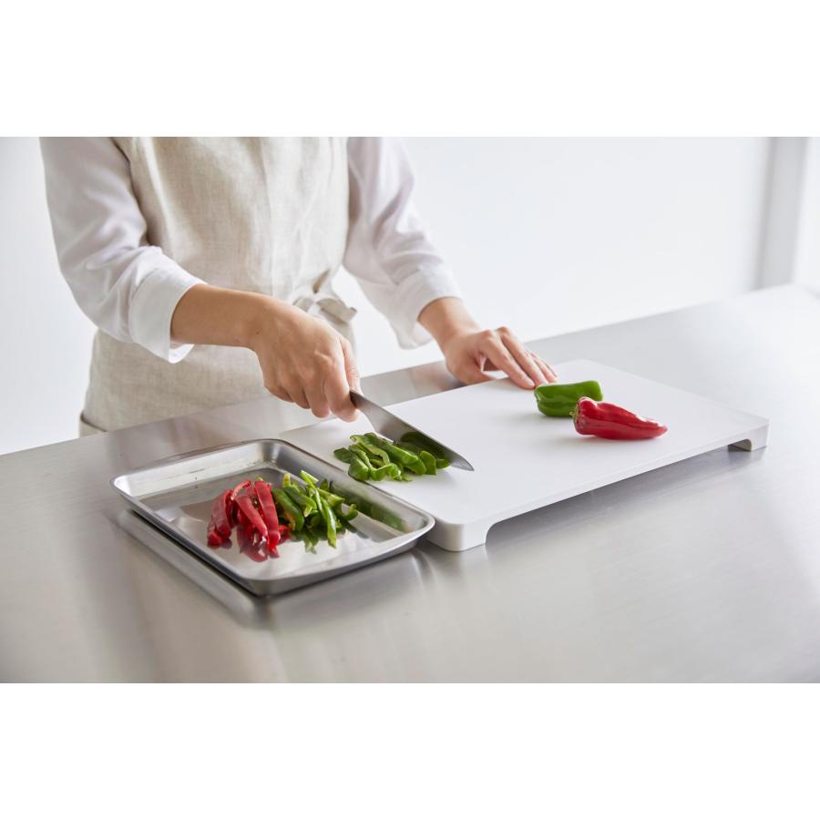 まな板 山崎実業 正規品 tower タワー 食洗機対応 マグネット抗菌まな板 カッティングボード  スクエア ホワイト | tower | 06