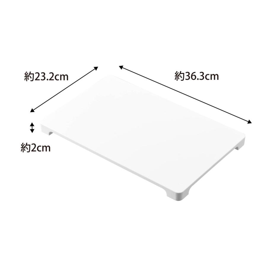 まな板 山崎実業 正規品 tower タワー 食洗機対応 マグネット抗菌まな板 カッティングボード  スクエア ホワイト | tower | 08