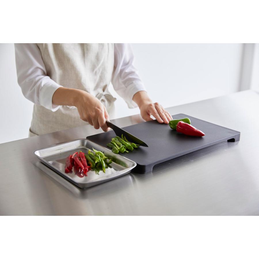 まな板 山崎実業 正規品 tower タワー 食洗機対応 マグネット抗菌まな板 カッティングボード  スクエア ブラック | tower | 06